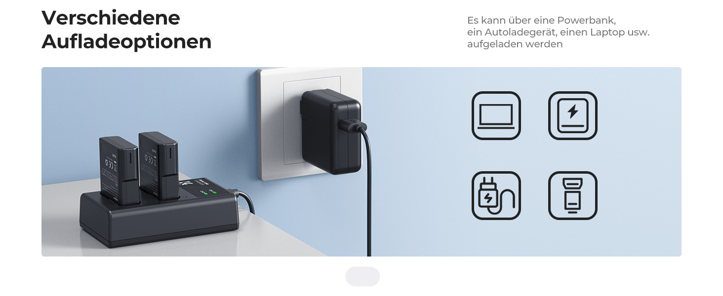 Акумулятор K&F CONCEPT EN-EL14 (2 шт.) та зарядний пристрій 2xUSB для Nikon D3500, D5600, D3200, D3300, D3400, D5500, Coolpix P7800, P7700, P7200, P7100, P7000