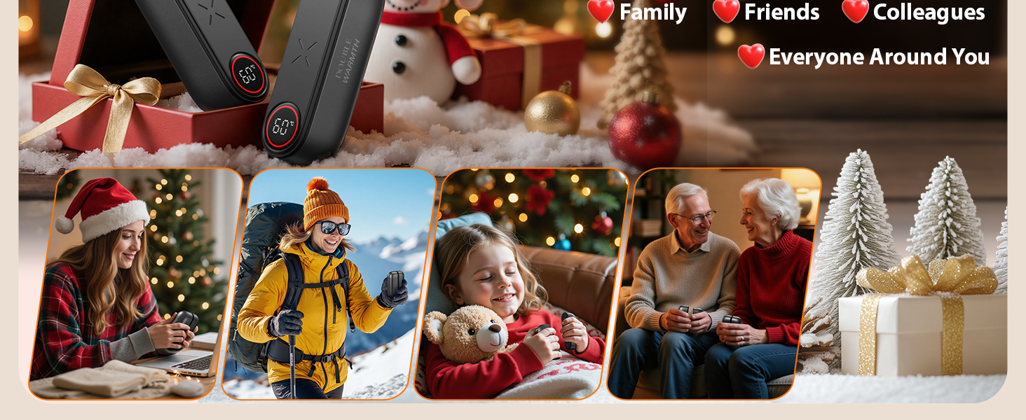 Електричний грієчка для рук SUPPOU 2 шт. 5000mAh з LED-ліхтариком, акумуляторний, для активного відпочинку та спорту, сірий