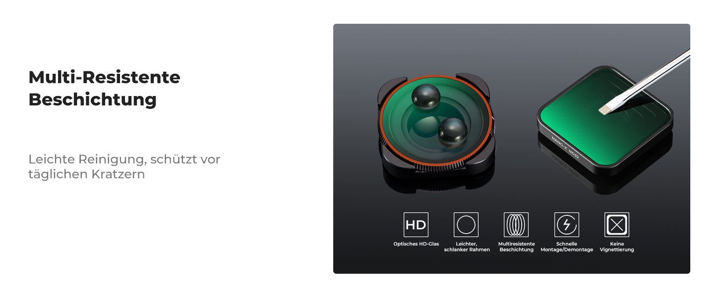 Набір фільтрів ND K&F Concept для GoPro Hero 13 Black: ND4, ND8, ND16, ND32, CPL - нейтральні фільтри для екшн-камери