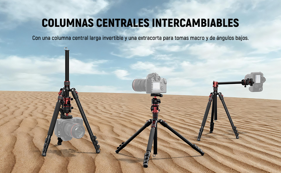Штатив для камери NEEWER Basics з моноподом, 71' алюмінію, важкий, портативний, для подорожей, DSLR, мобільний, з кульковою головкою 360°, тримач для iPhone, для зйомки відео