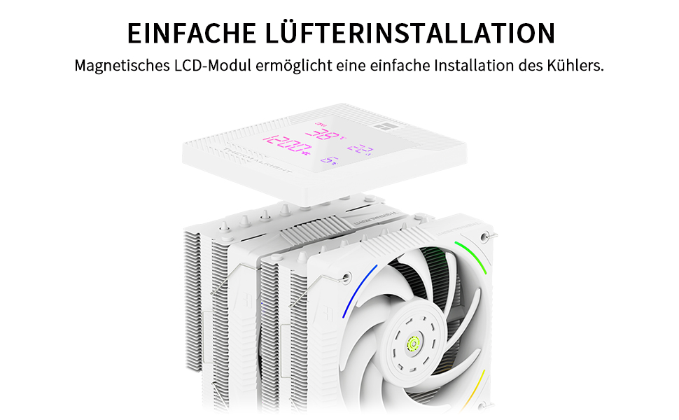 Кулер для процесора Thermalright Phantom Spirit 120 EVO (White), 7 теплових трубок, 2 PWM вентилятори, 2150 RPM, сумісність з AMD AM4/AM5 та Intel LGA 115X/1200/1700/1851/20XX