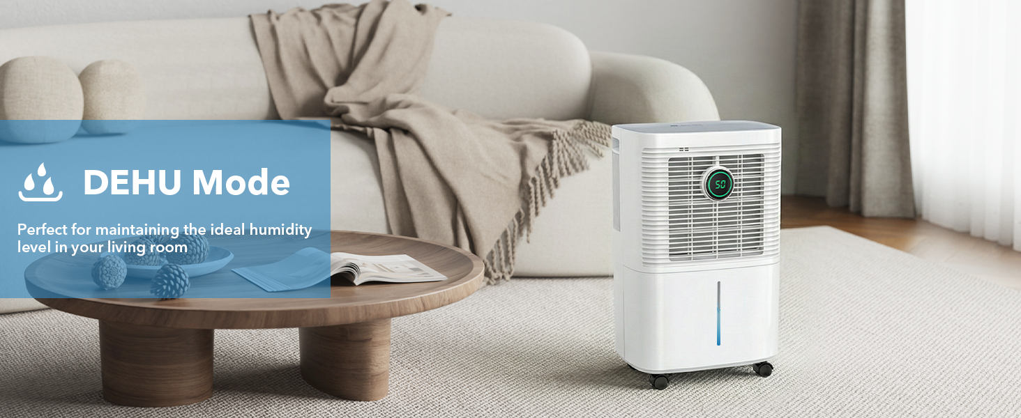 Електричний осушувач повітря 16л/24г з цифровим дисплеєм, таймером та безперервною подачею, для дому/підвалу