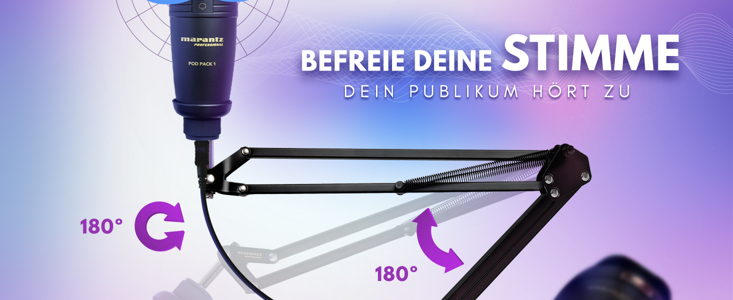 Мarantz Professional MPM-1000U - USB Конденсаторний мікрофон з великою мембраною та нирковою характеристикою для подкастів, студії, геймінгу. Комплект Pod Pack 1