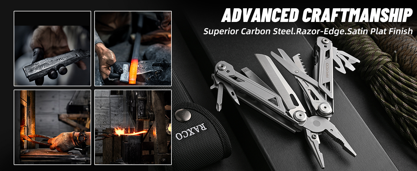 Мультитул RAXCO 15-в-1: плієнті та інструмент для кемпінгу - ідеальний подарунок для чоловіків, батька, друга