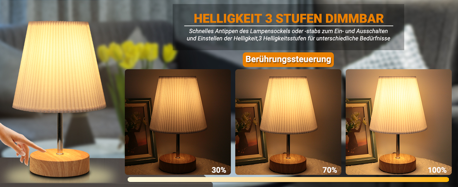 Торшер настільний з кабелем, торшер сенсорний з регулюванням яскравості, 3 режими, настільна лампа для робочого столу, мінімалістична, для спальні, вітальні, подарунок, конічної форми, 1 шт.