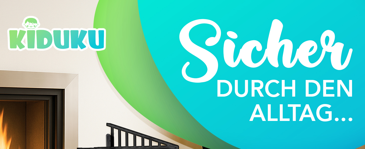 Захист каміну KIDUKU®: металеві сітки з дверцятами, 600 см | Захисні сітки для каміну, складні | Сітки для конфігурації (10 елементів), чорний колір