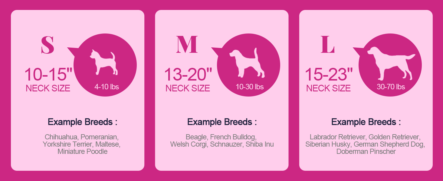 Нашийник для собак Didog з нейлону, м'який, з металевою застібкою, для великих, середніх собак, чорний, L (38-58 см)