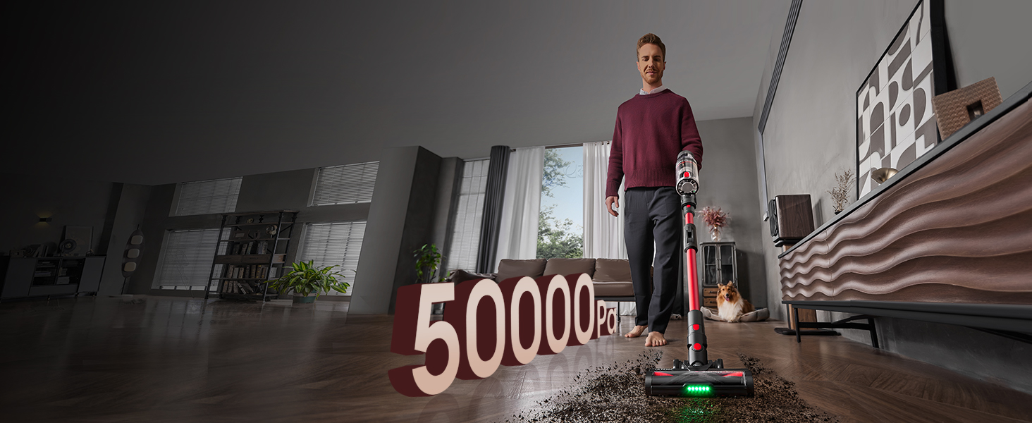 Бездротовий акумуляторний пилосос Ultenic U16 Flex: 550W, 50000Pa, 60 хв роботи, сенсорний екран, телескопічна труба, док-станція, антизаплутування, для твердих поверхонь та килимів, видалення шерсті тварин