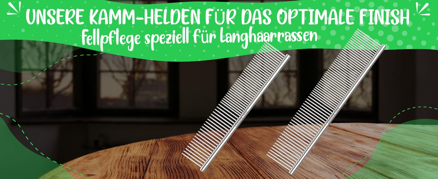 Зубчаста щітка для собак та котів з захисними нопочками - видаляє підшерсток, ковтуни та вузли. Ідеальна для довгошерстих порід, наприклад, кокапу, пуделів. Щітка для щоденного догляду за шерстю, розмір M-L. Професійний гребінець для шерсті.