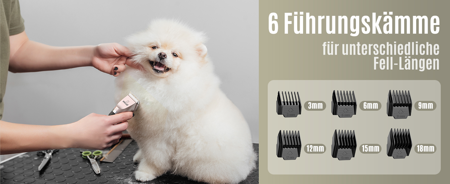 Oneisall Professional Pet Hair Clipper - Cordless Dog & Cat Grooming Kit - Electric Hair Trimmer with Gold Finish
