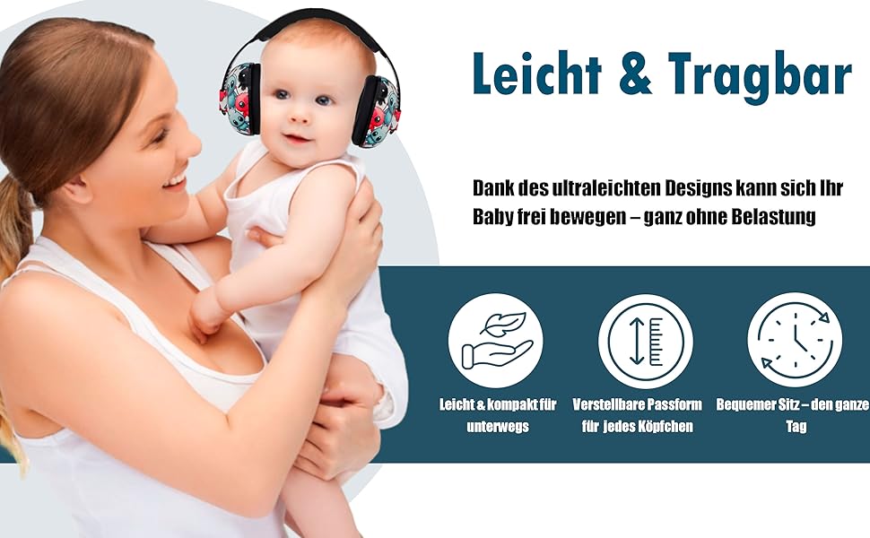 Навушники для захисту від шуму для малюків ME&LIO (0-24 місяці) - для подорожей, сну, аутизму та сенсорної чутливості, SNR 25dB, сертифіковані