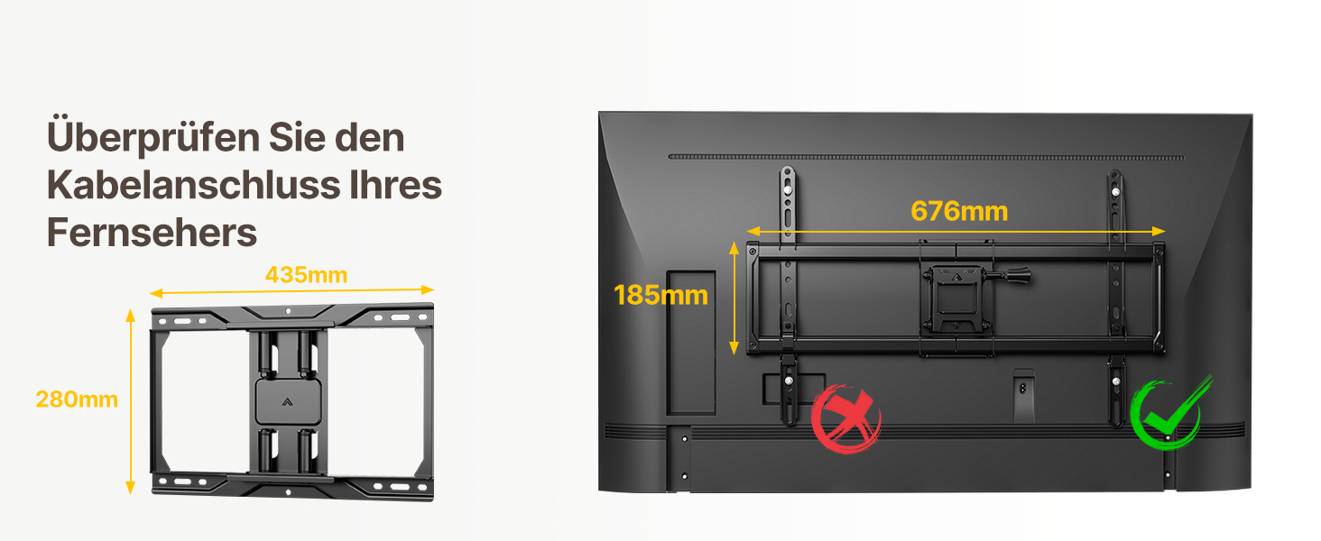 Кріплення для телевізора monTEK Full Motion з регулюванням, 37-84 дюйми, до 50 кг, VESA 600x400 мм, для дерев'яних підставок
