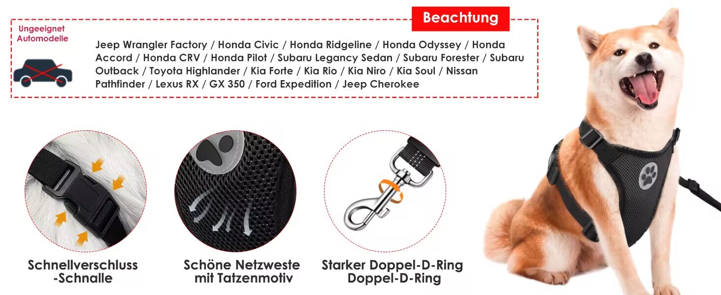 Шлейка для собак SlowTon, No Pull, для малих та середніх собак, м'яка, дихаюча, лімоний колір