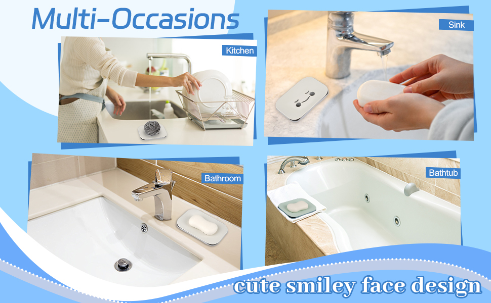 Набір з 2 мисок для мила з піддоном: милотримач для душу, мильниця для ванної кімнати та кухні