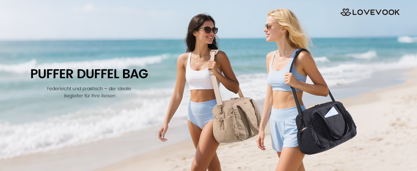 Спортивна сумка LOVEVOOK для жінок, 20L, чорна: зручна дорожня та фітнес-сумка, Wickeltasche, водонепроникна, ручна