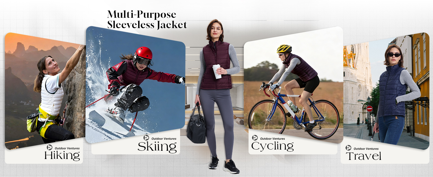 Жіноча степна жилетка Outdoor Ventures для туризму та кемпінгу, тепла, з капюшоном, керамічно-блакитна, розмір L