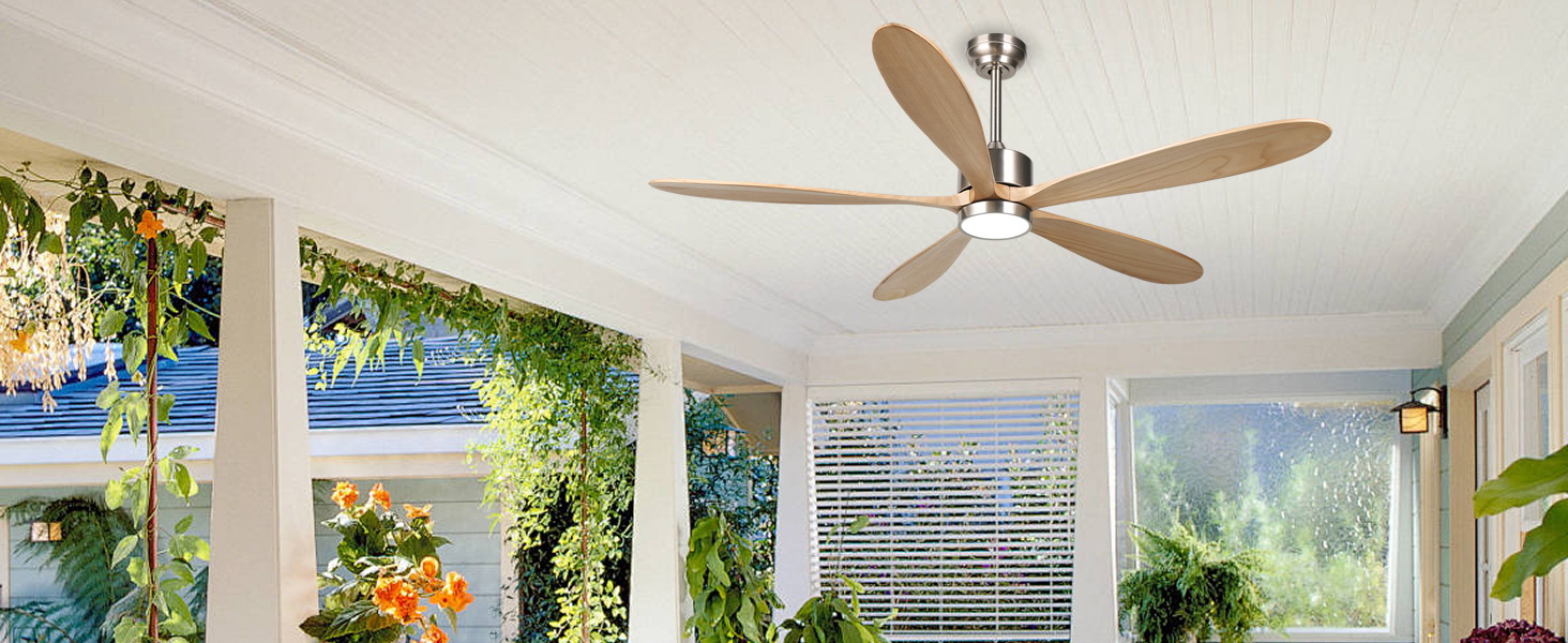 Стеляний вентилятор Reiga з імітацією дерева, 165 см, DC-двигун, керування пультом та Smart Home, 6 швидкостей, колір дерево, для внутрішнього/зовнішнього використання, з підсвічуванням