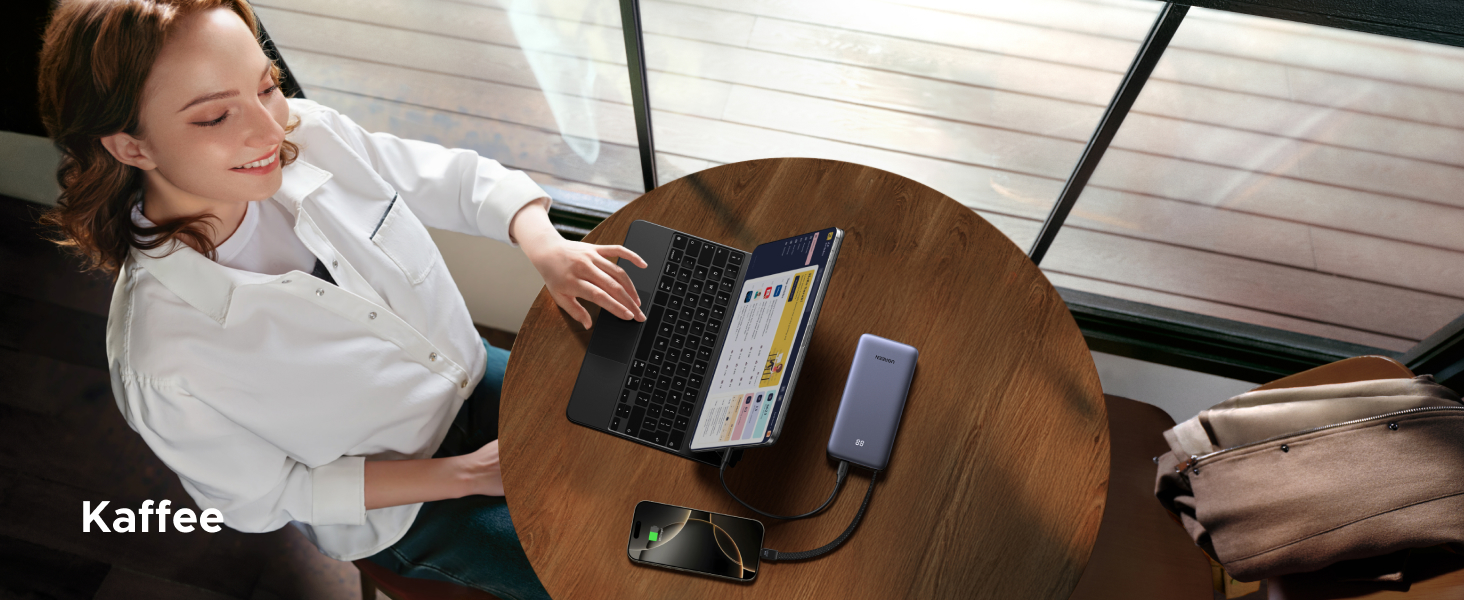 Power Bank UGREEN 20000mAh 45W з USB-C кабелем та швидкою зарядкою PD, сумісний з iPhone, iPad, Samsung Galaxy, ноутбуками