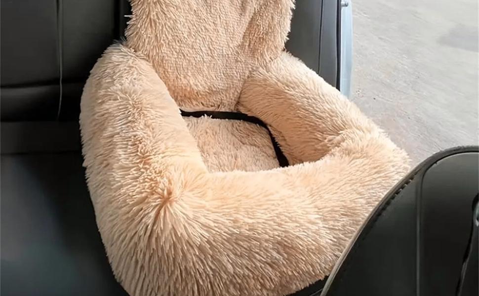Автокрісло для собак | Підстилка-ліжко в авто | Знімне автокрісло для тварин | Безпечний крісло-ліжко для собак | М'яке, тепле автокрісло-ліжко для собак, сірий колір