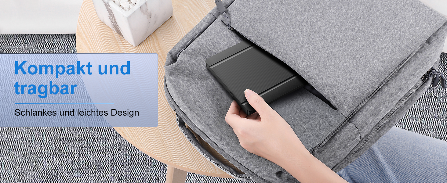 Зовнішній CD/DVD привід USB 3.0 та USB-C, ультратонкий оптичний накопичувач CD DVD +/-RW ROM для ноутбука, ПК, MacBook (Windows, macOS, Linux), чорний