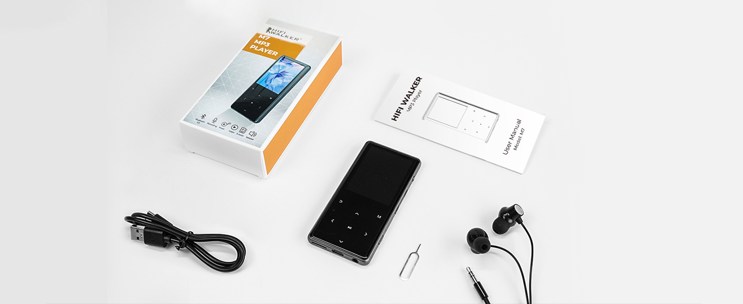 MP3 плеєр HiFi WALKER M7 128GB з Bluetooth 5.0, 2.4