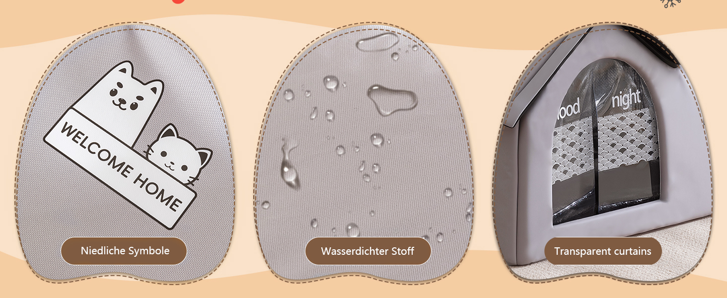 Зручне котяче будиночок ALLSOPETS для вулиці: водонепроникне собаче житло, тепле ізольоване притулок для тварин з подвійним дахом (чорний)