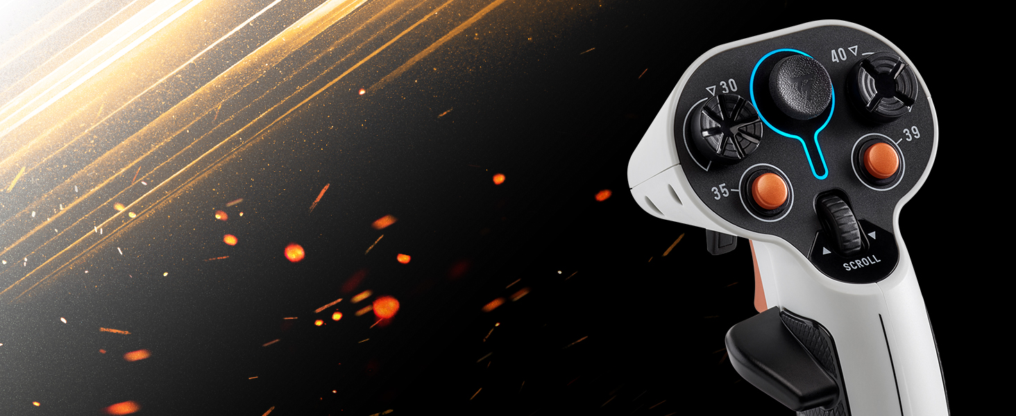 Thrustmaster Sol-R 1 Flightstick: Професійний геймпад для космічних симуляторів PC – H.E.A.R.T. магнітні сенсори, 16-bit, ергономічний дизайн, ідеально для Star Citizen & Elite Dangerous