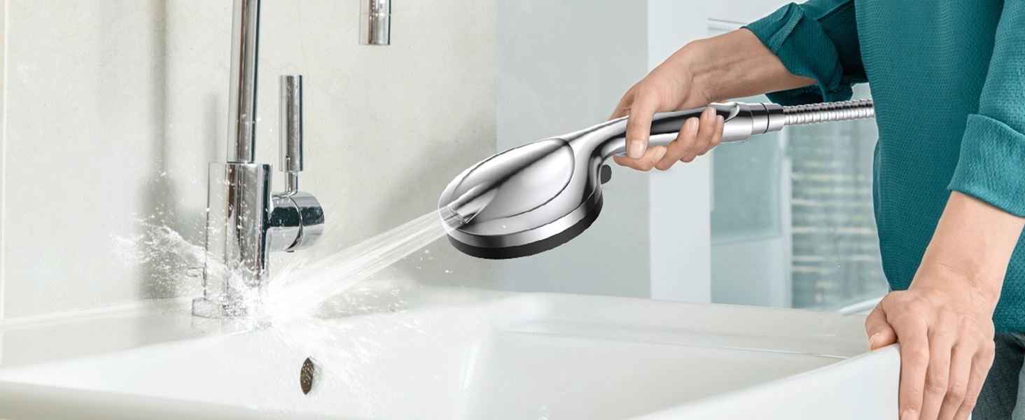 Дюшовий насадок VOXON з 10 режимами струменя, високий тиск, економія води, для миття ванни та плитки, фільтр з обмежувачем потоку