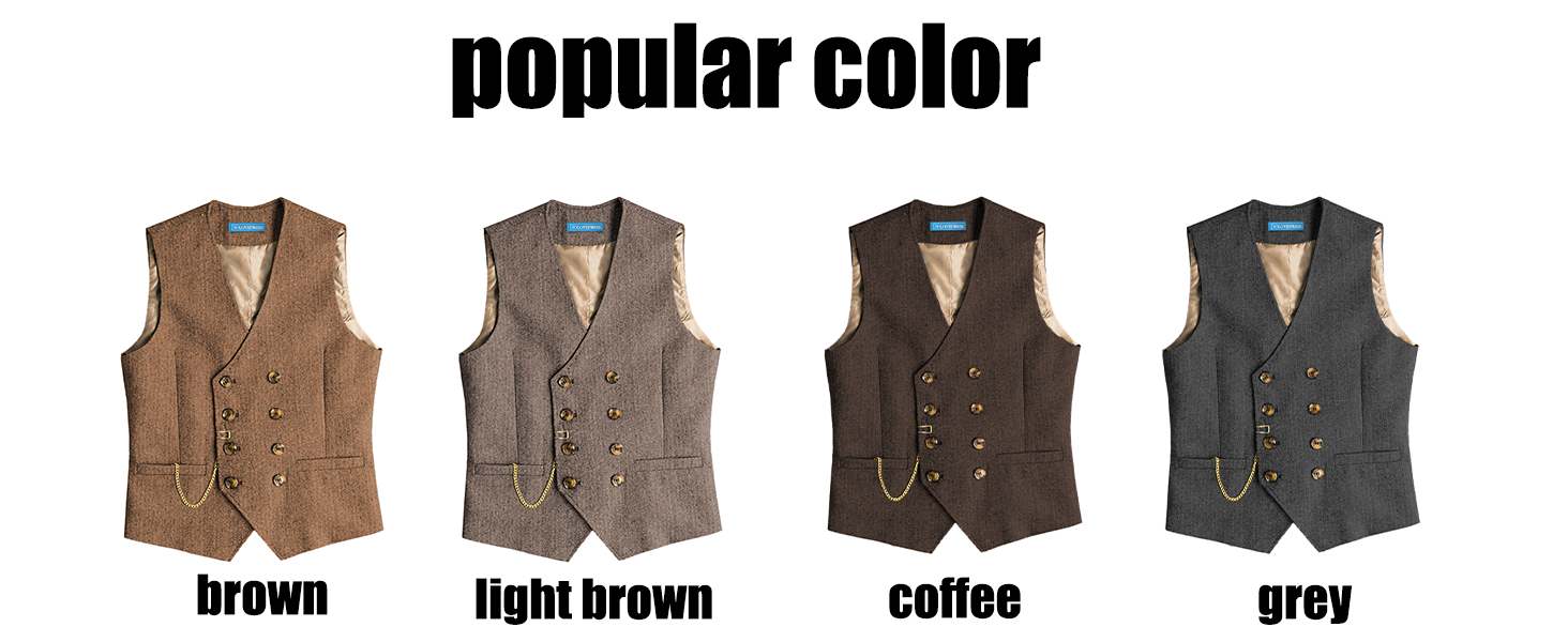 Стильний жилет чоловічий Solovedress Vintage з вовни, Regular Fit, для весілля та Groomsmen, сірий, XL