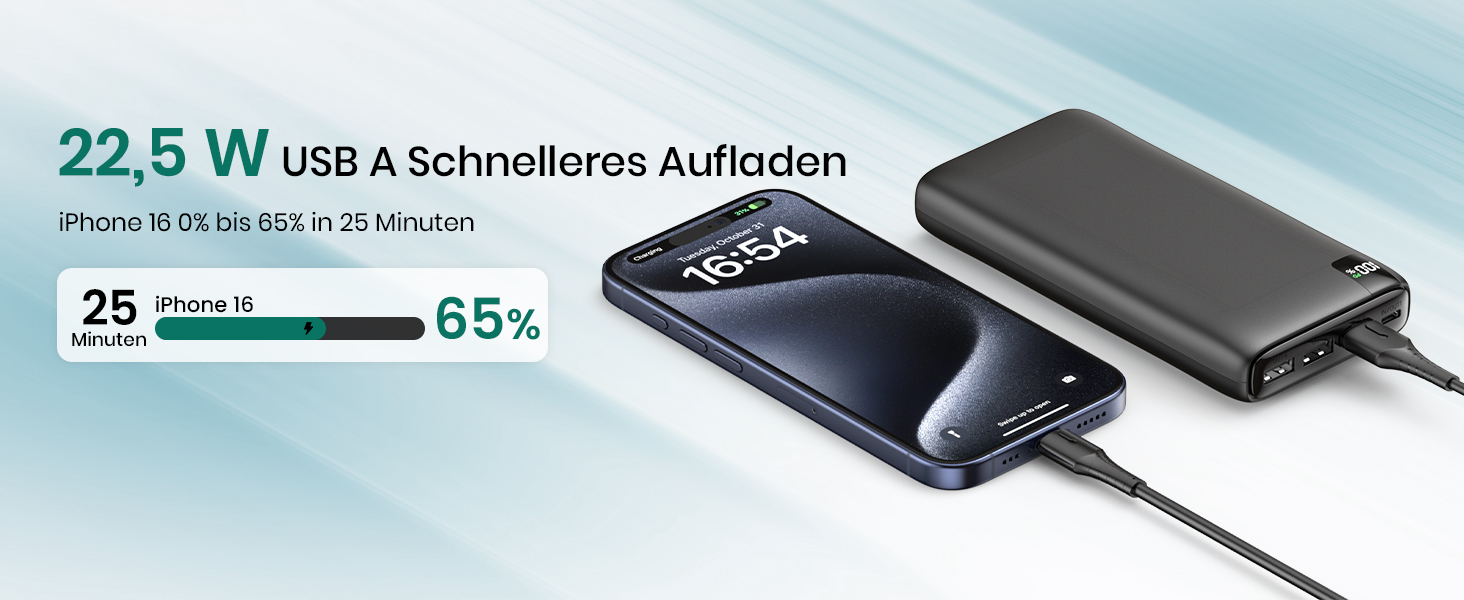 Powerbank A ADDTOP 26800mAh з Power Delivery 22.5W: 4 порти для смартфонів, планшетів та іншого