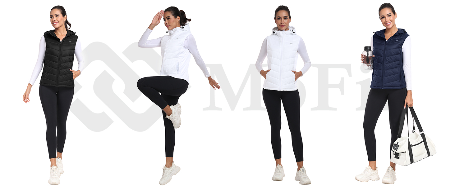 Легка жилетка MoFiz для жінок: безрукавна жилетка з пуху, ідеальна для активного відпочинку, туризму та подорожей. Чорний колір, розмір 3XL