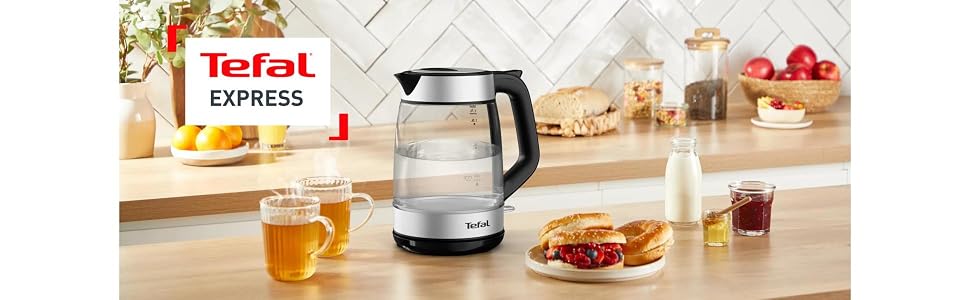 Електричний чайник Tefal KI1R0DE0 зі сталі, 1.7 л, 2200 Вт, з автоматичним вимкненням та фільтром від накипу