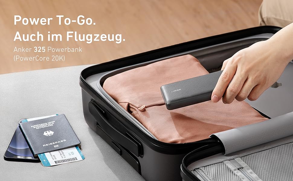 Powerbank Anker 325, 20000mAh, USB-C, PowerIQ, сумісний з iPhone, Samsung Galaxy, iPad