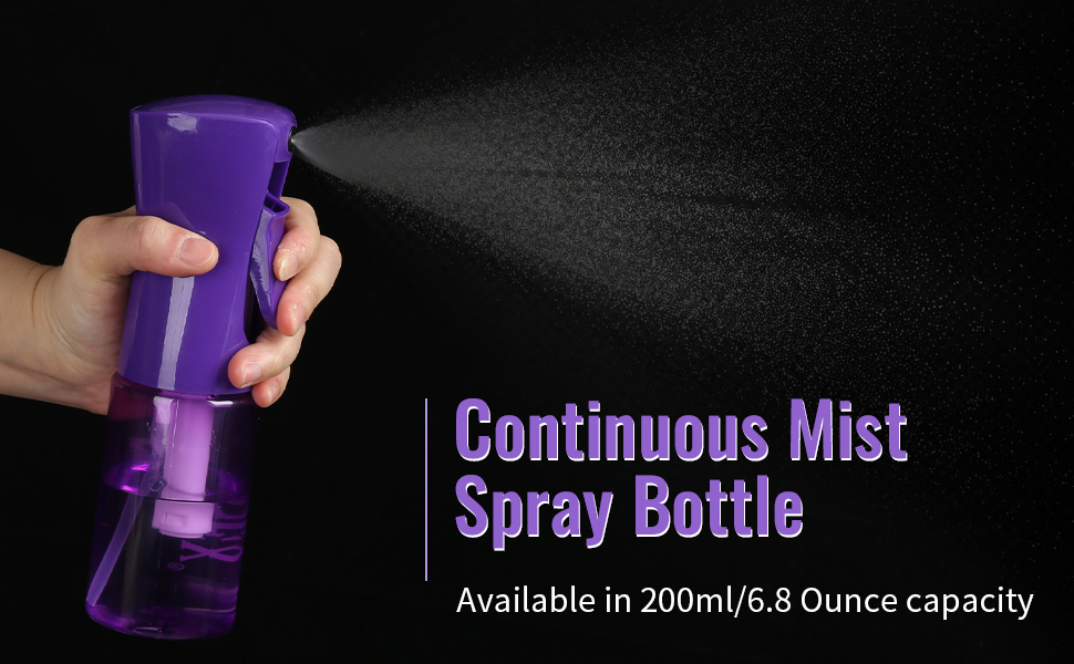 Набір для догляду за волоссям: щітка для розплутування з пульверизатором 200 мл, щітка для волосся з натуральної щетини, набір з 3 шт. для створення об'єму, двостороння щітка (фіолетовий)