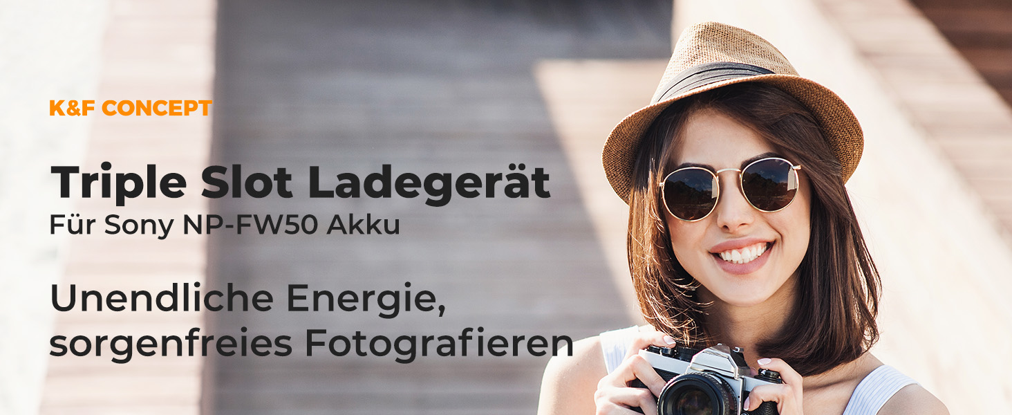 Зарядний пристрій K&F CONCEPT NP-FW50 з LCD дисплеєм для Sony A6400, A6600, ZV-E10, A7, A7II, A7S2, A7R2, A5000, A55, RX10, NEX-3/5/7