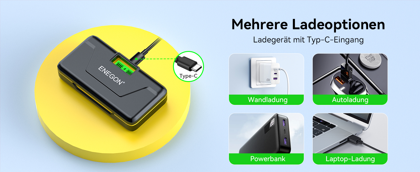 Зарядний комплект ENEGON NP-FZ100 20W для Sony Alpha: A7 IV, A7 III, A9, A9R, A6700, A6600, FX3, FX30, A1 (2 x 3000mAh), з дисплеєм, SD-картридер