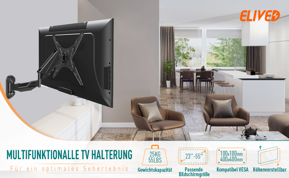 Настінне кріплення для телевізора ELIVED EV031 23-55
