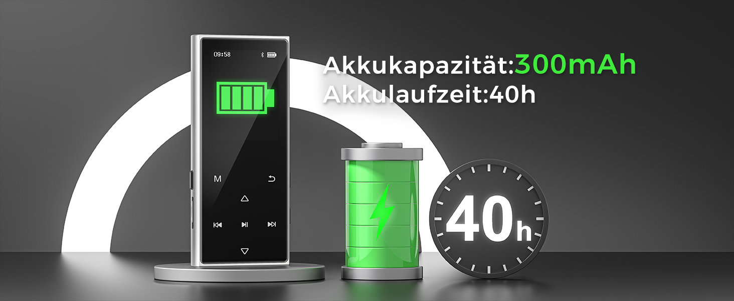 MP3 плеєр з Bluetooth 5.3 та карткою пам'яті 128ГБ, Hi-Fi плеєр з динаміком та навушниками, металевий корпус, акумулятор на 36 годин, для дітей, школи та подорожей