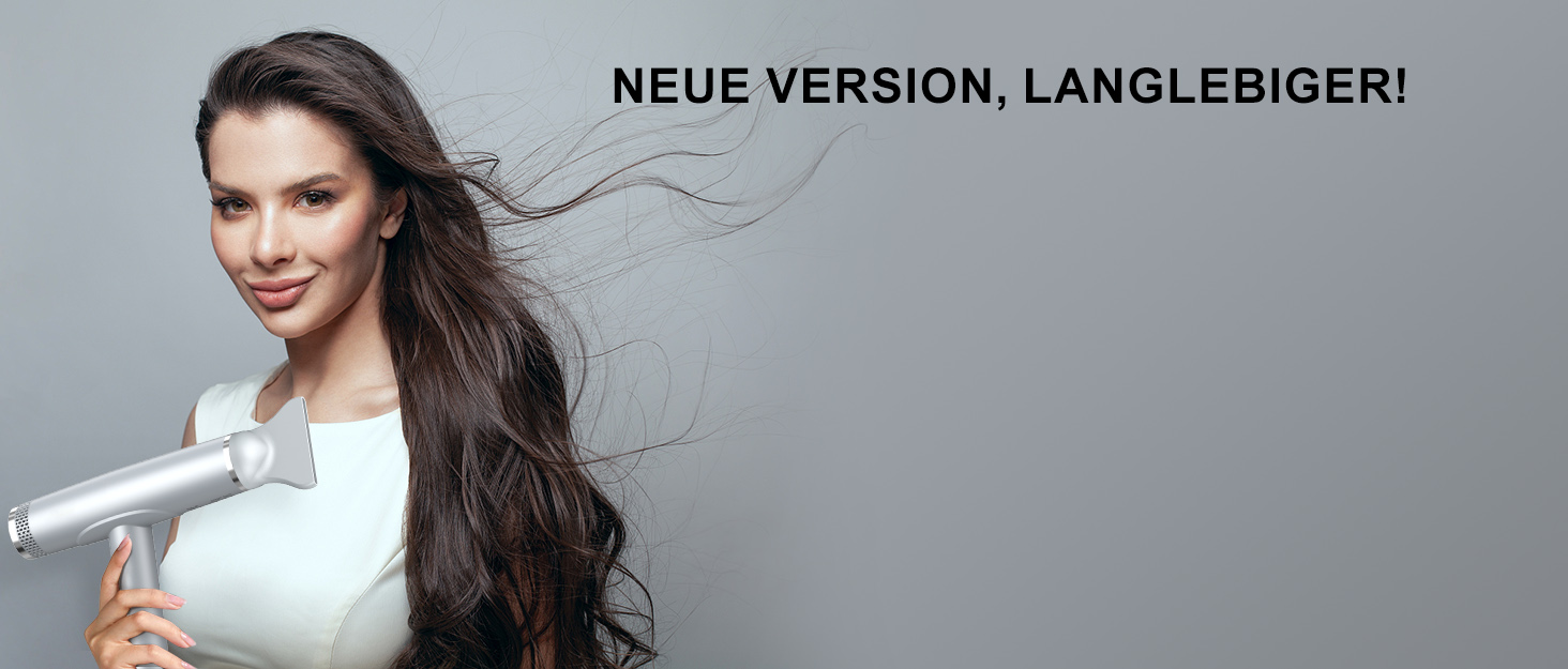 Іонізатор для волосся Slopehill, 110 000 обертів/хв, швидке сушіння, магнітний дифузор, тиха робота, біокераміка, для дому, подорожей, салону (світло-сірий)