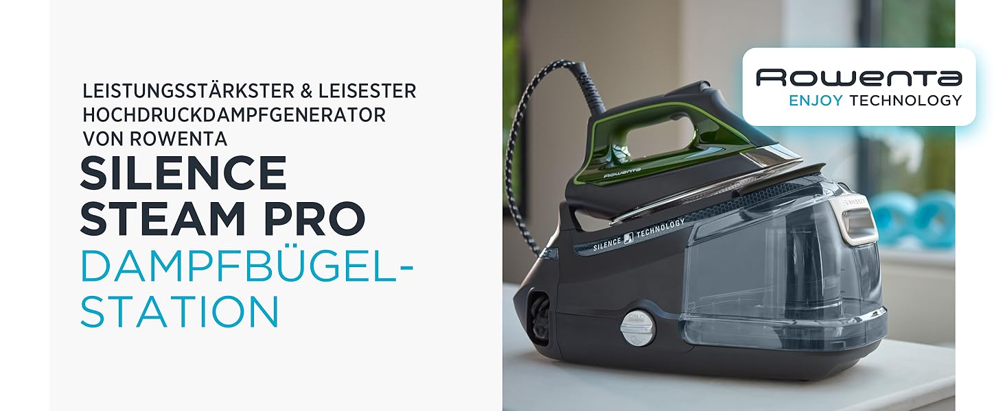 Станція парогенератора Rowenta Steam Pro DG7621, 6.2 Bar, 310 г/хв, 1.1 л, компактний дизайн, блакитно-чорний