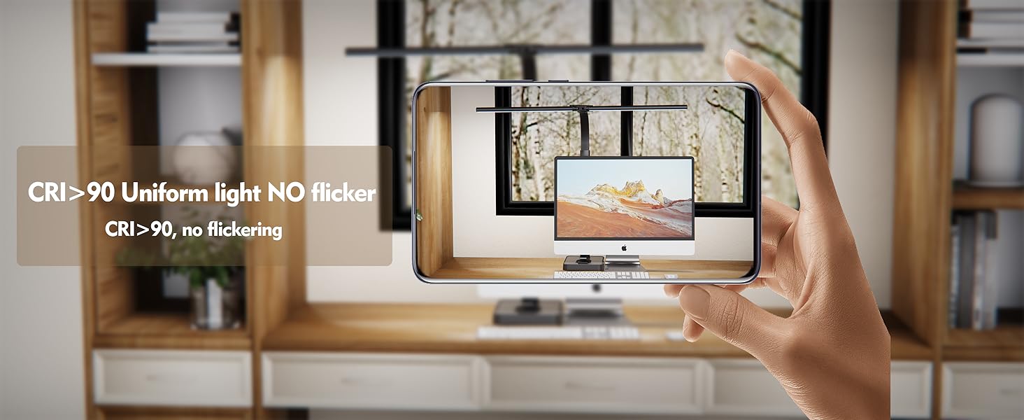 Світлодіодна лампа для столу Doppelkopf з регулюванням яскравості, 24W, 80см, для дому/офісу, денне світло, лампа для столу з шийкою-лебедем (чорна, з підставкою для телефону)