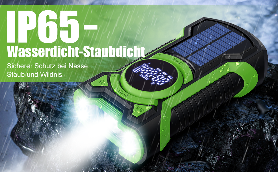 Радіостанція UMTTOO 5000 mAh з сонячною панеллю, Bluetooth, Powerbank, LED ліхтарик, SOS, для надзвичайних ситуацій