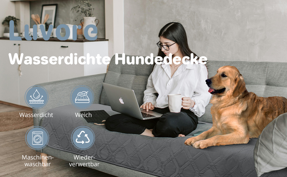 Водонепроникний килимок для собак Luvore, захист дивану та ліжка, 137x208 см