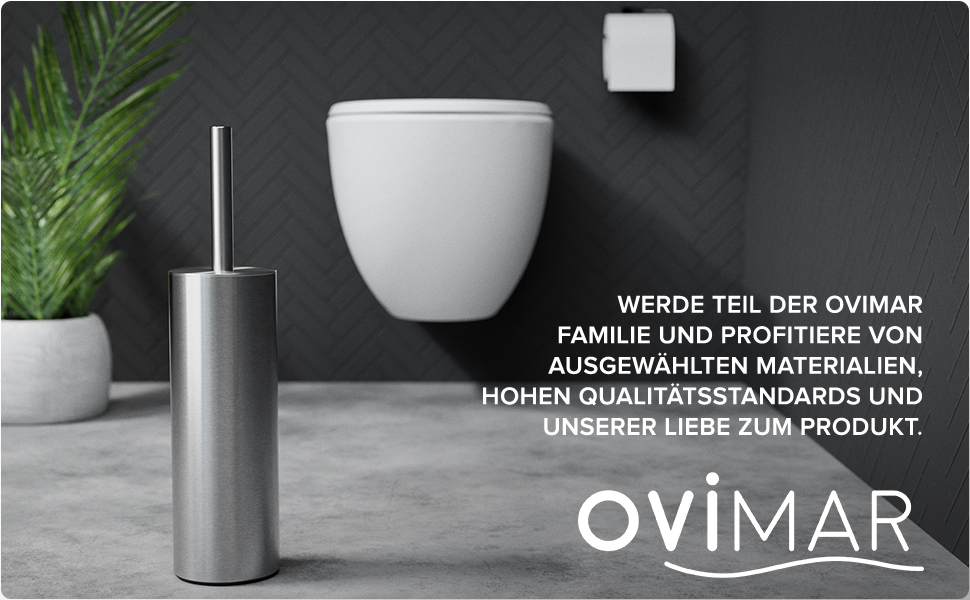 Набір для чищення унітазу Ingoy | Силіконова щітка для унітазу | Чорний | з нержавіючої сталі з кришкою | для ванної та гостьового WC | знімний насадкою | Сріблястий дизайн