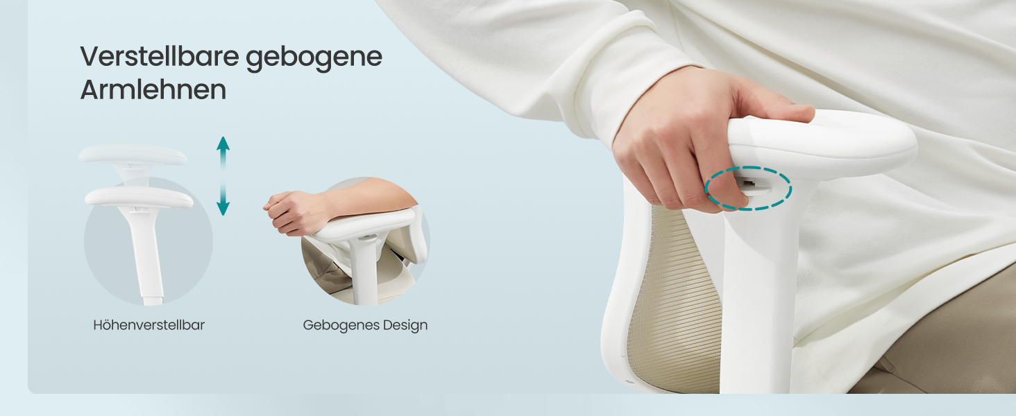 Офісний стілець SONGMICS з регульованою поперековою підтримкою та підголівником, сітчаста спинка, максимальне навантаження 150 кг, регульована висота, колір пісочний (OBN063B01)