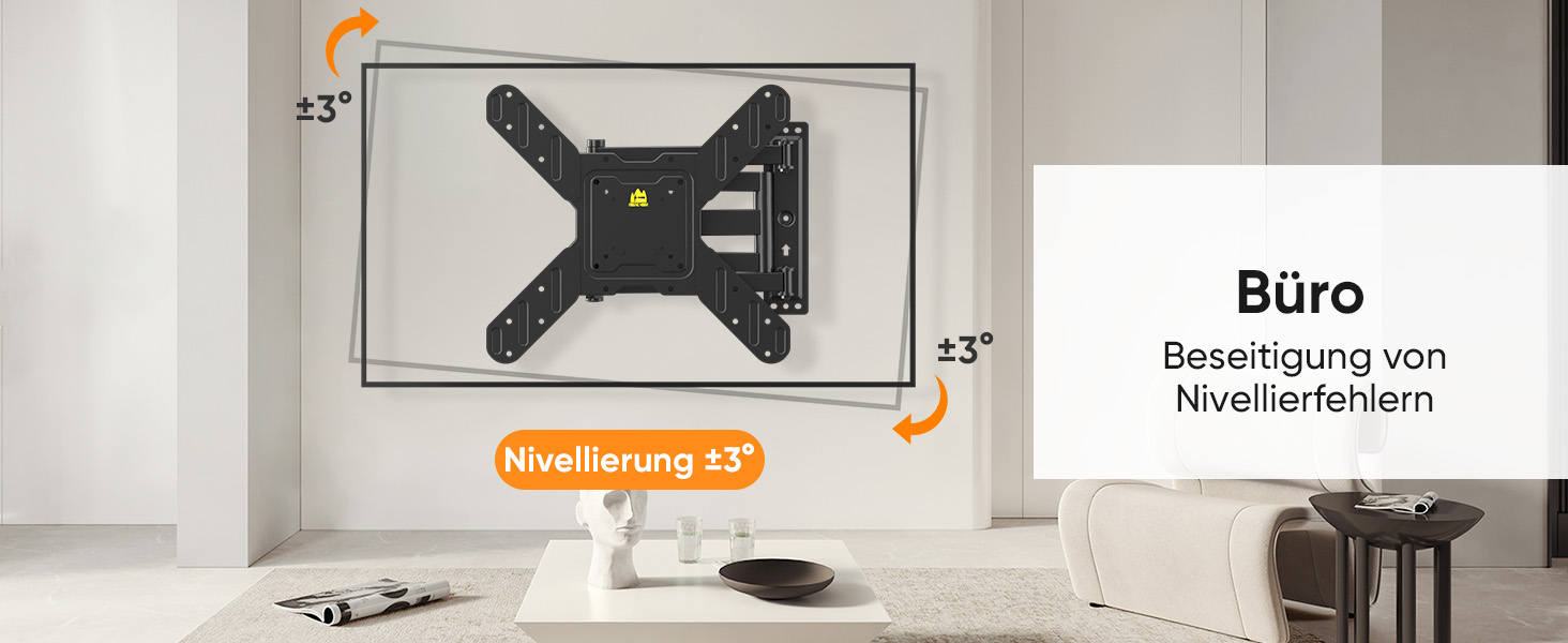Кронштейн для телевізора FORGING MOUNT поворотний 26-65 дюймів, VESA 400x400, до 35 кг, подовжений