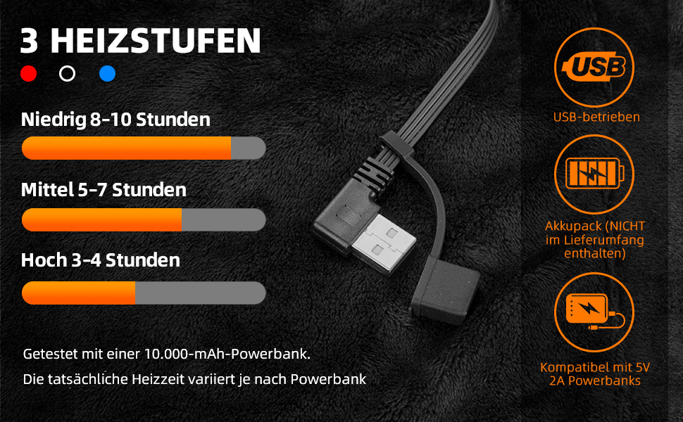 Обогревна жилетка TOUVE для чоловіків та жінок, електрожилетка з поларфлісу, 5 зон обігріву, 3 режими температури, чорний, 2025 (без Powerbank)