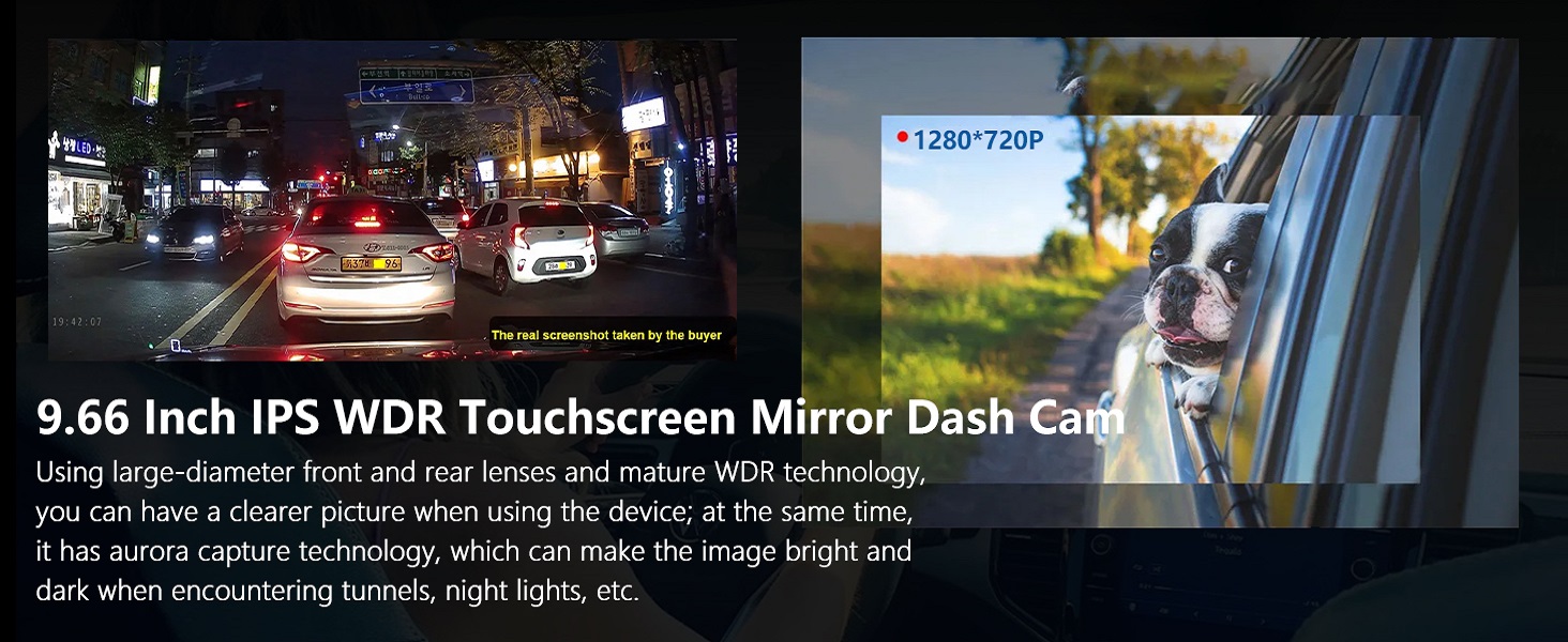 Дзеркало-відеореєстратор Podofo 9.66