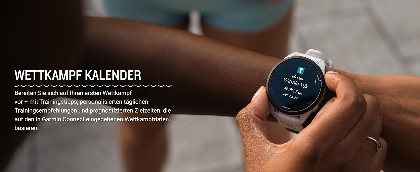 Garmin Forerunner 165 43mm: Розумний годинник для бігу з AMOLED екраном, до 11 днів роботи, 25+ спортивних функцій, рекомендації тренувань та моніторинг здоров'я