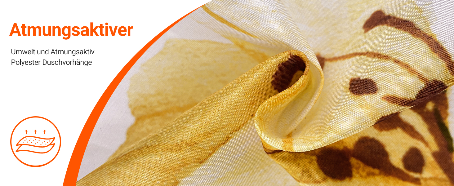 Штора для ванної кімнати 240x200 см, квіти, антигрибкова, водовідштовхувальна, поліестер, з кільцями для душу (М'ятний)